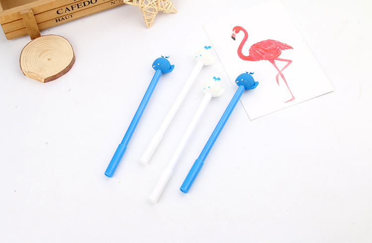 Cute Cartoon Creativity Water Spray Whale Gel Pen Creative Water-Based Paint Pen Black Signature Pen Students' Supplies