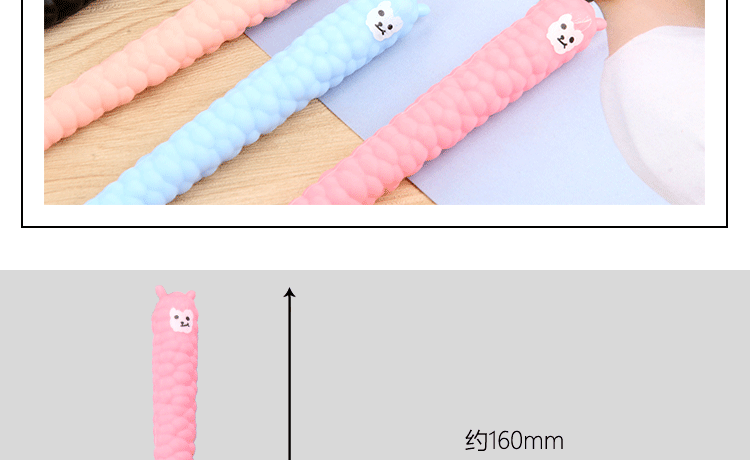 Creative Stationery Plush Sheep Pen Gel Pen Lamb Shape Pen Black Gel Ink Pen Cartoon Creative Office Sign