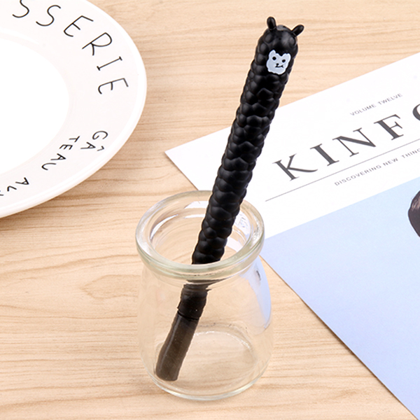 Creative Stationery Plush Sheep Pen Gel Pen Lamb Shape Pen Black Gel Ink Pen Cartoon Creative Office Sign