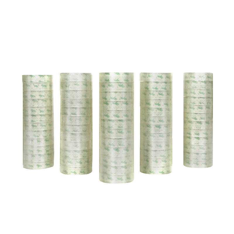 Transparent Stationery Tape Bandwidth 12/1.8cm Office Tape Sealing Small Adhesive Glassine Tape Sealing Box Tying Tape Wholesale