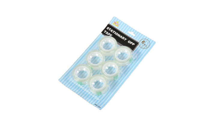 stationery tape small transparent adhesive tape 6pcs card pack students' tape stationery tape small transparent adhesive tape 6pcs card pack students' tape