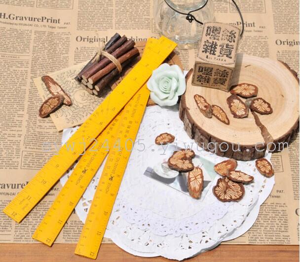  30 cm 12 inch double sided wooden ruler and export-oriented British wooden feet