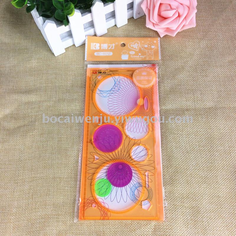 Bocai High Quality Best Selling Spirograph Factory Direct Sales 20cm Template Ruler Spirograph