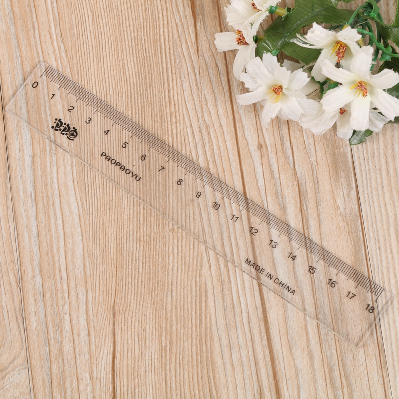 Plastic ruler drawing tool student stationery transparent stationery ruler