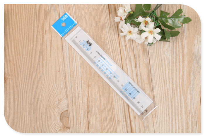 Plastic ruler drawing tool student stationery transparent stationery ruler