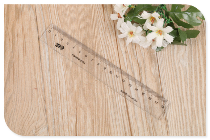 Plastic ruler drawing tool student stationery transparent stationery ruler