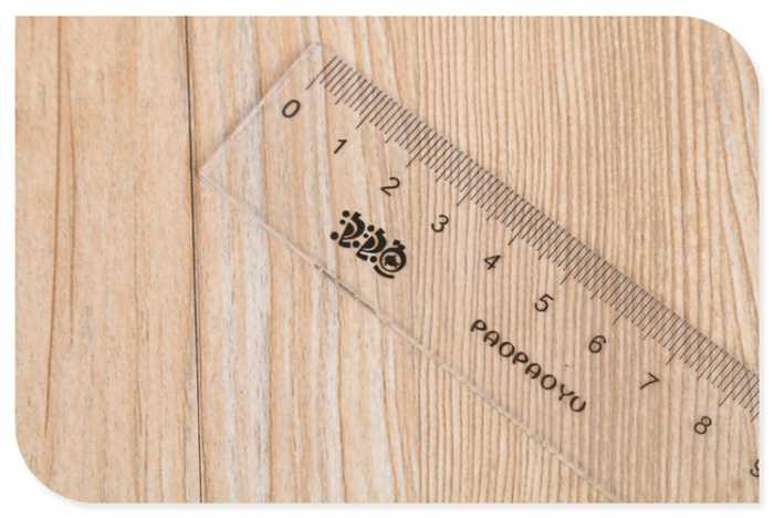 Plastic ruler drawing tool student stationery transparent stationery ruler