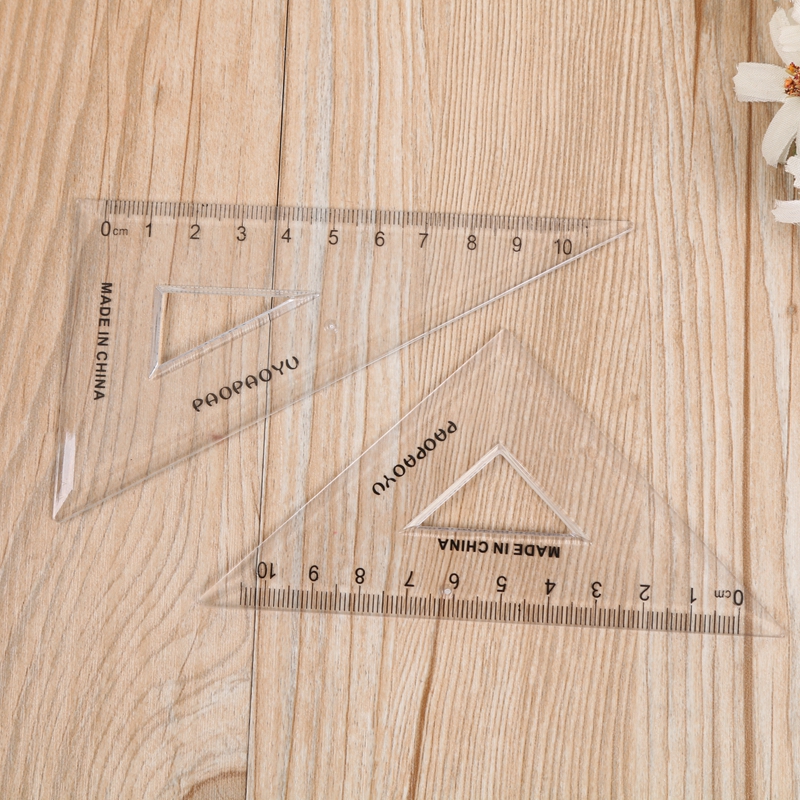 Student stationery plastic ruler triangle ruler set student stationery