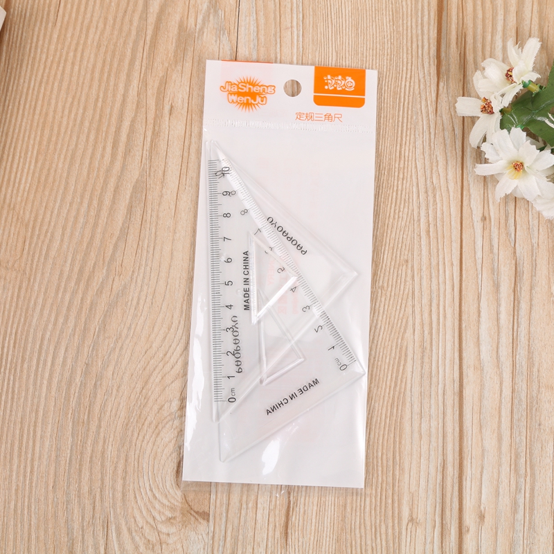 Student stationery plastic ruler triangle ruler set student stationery