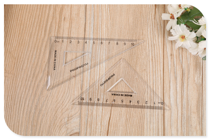 Student stationery plastic ruler triangle ruler set student stationery