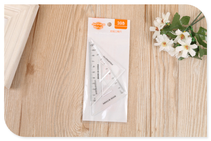 Student stationery plastic ruler triangle ruler set student stationery