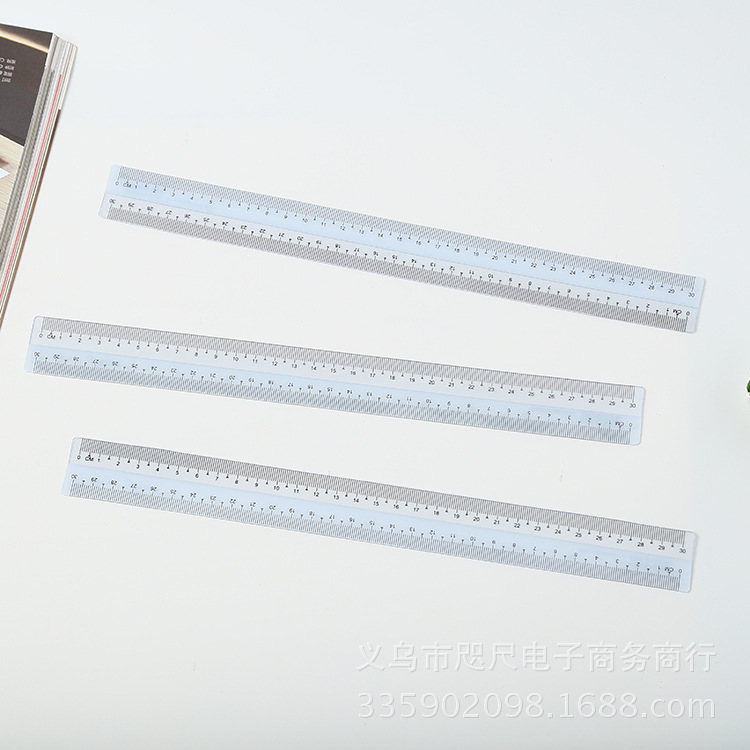 Transparent plastic ruler 30cm organic plastic ruler 30cm plastic ruler 30cm
