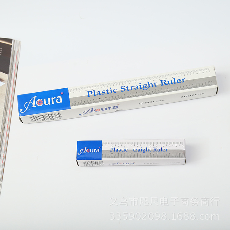 Transparent plastic ruler 30cm organic plastic ruler 30cm plastic ruler 30cm