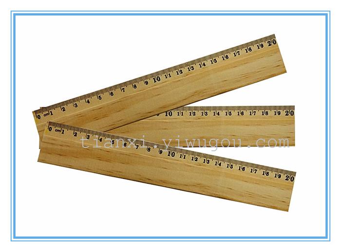 A ruler stationery   SM2034DX log single bevel wooden ruler 20CM