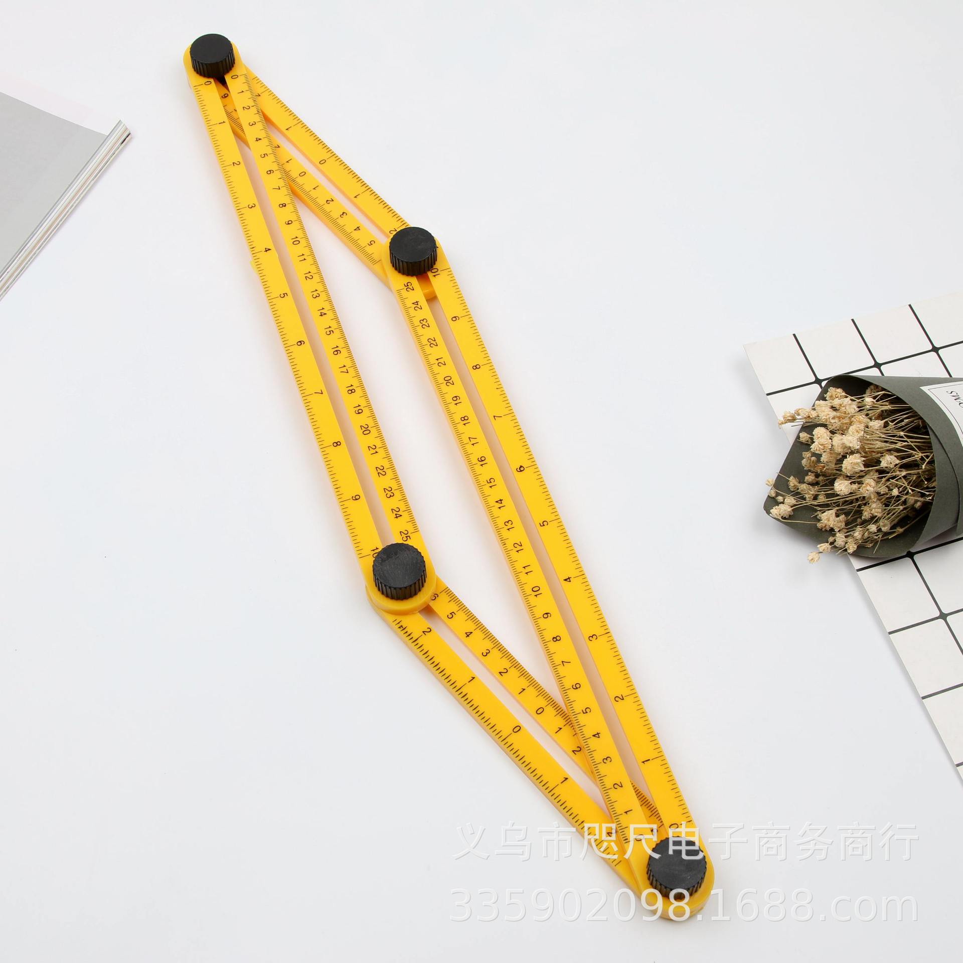 Bin bin-bin multi-functional four-square plastic mobile four-fold measurement of tool folding ruler multi-angle Bin bin-bin multi-functional four-square plastic mobile four-fold measurement of tool folding ruler multi-angle