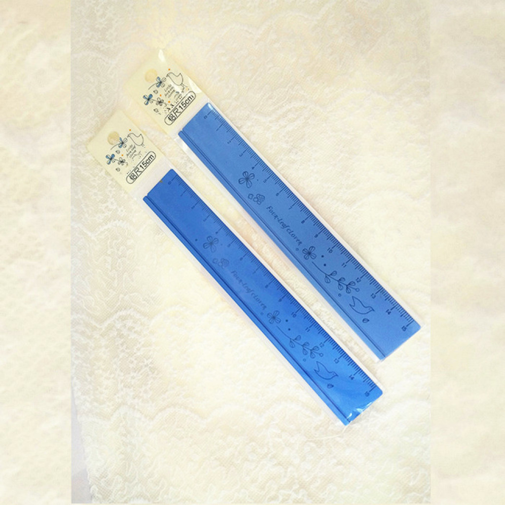 Ruler    stationery   8108 metal ruler   aluminum ruler    lucky four-leaf clover