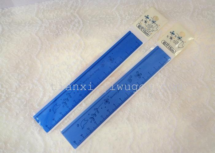 Ruler    stationery   8108 metal ruler   aluminum ruler    lucky four-leaf clover