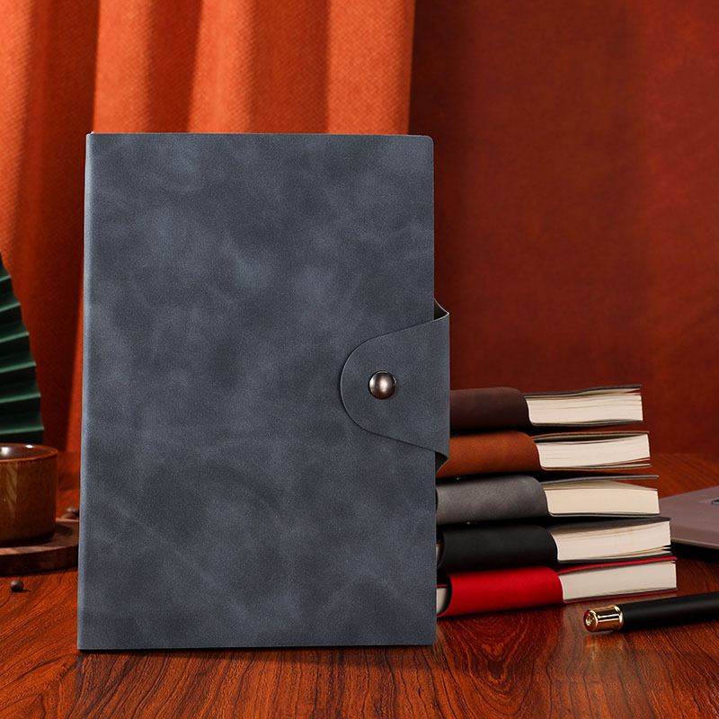 Business Notebook A5 Notebook Simple Soft Leather Notepad Student Diary Book Company Logo Gift Set