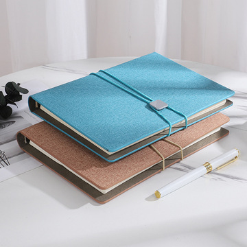 Business Notebook A5 Notebook Simple Soft Leather Notepad Student Diary Book Company Logo Gift Set