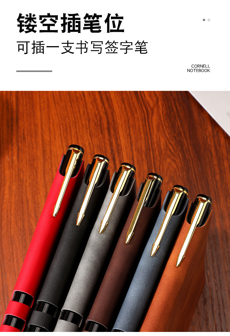 Business Notebook A5 Notebook Simple Soft Leather Notepad Student Diary Book Company Logo Gift Set