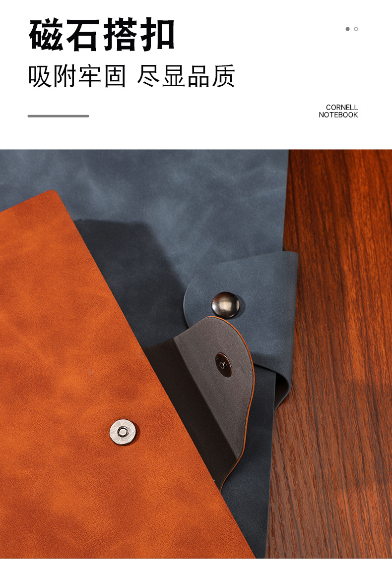 Business Notebook A5 Notebook Simple Soft Leather Notepad Student Diary Book Company Logo Gift Set