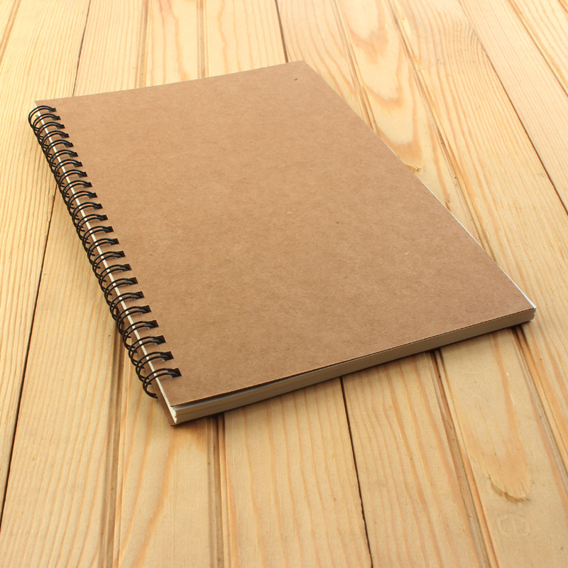 Notepad A4 Student Loose-Leaf Notebook Coil Diary B5 Exercise Book 16 Open Office Stationery Kraft Paper