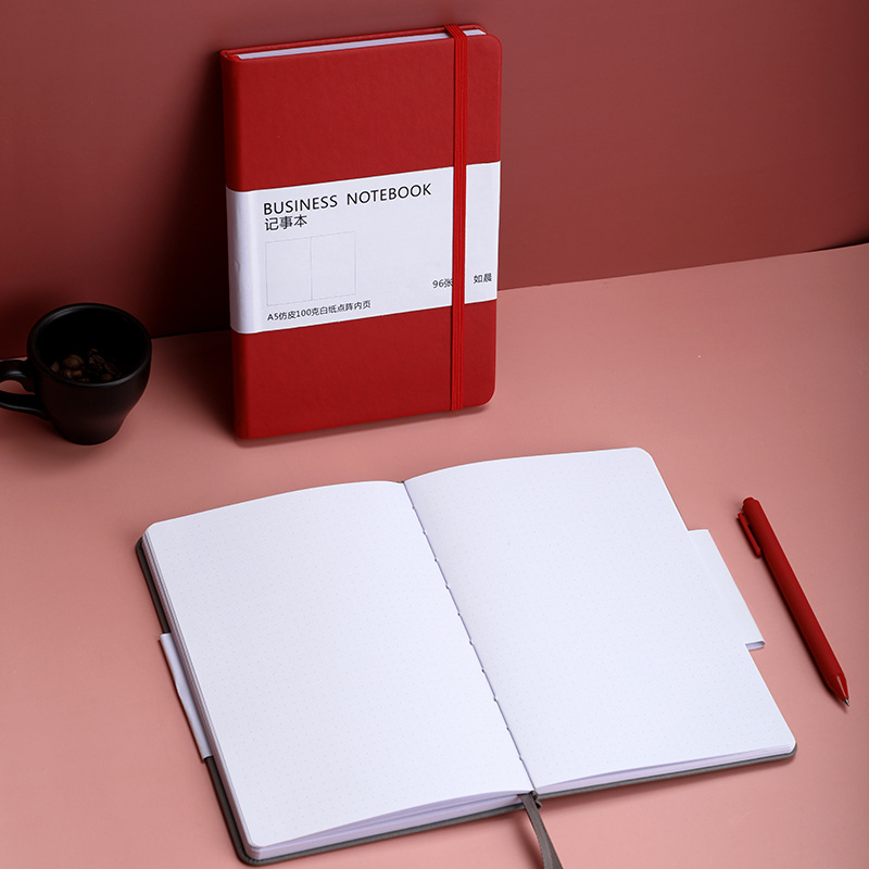 Manufacturer Notebook Custom Notebook Custom Logo Strap Business Notebook Elastic Band Faux Leather Notepad Set