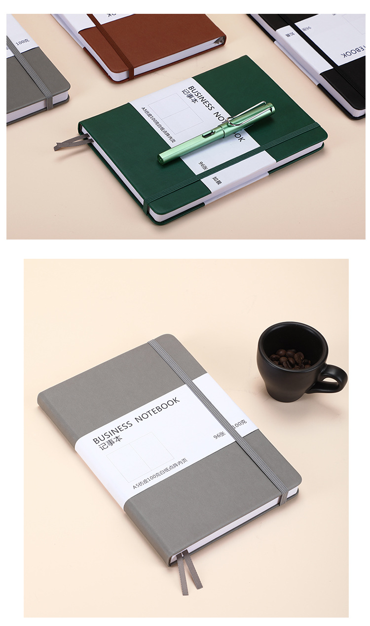 Manufacturer Notebook Custom Notebook Custom Logo Strap Business Notebook Elastic Band Faux Leather Notepad Set