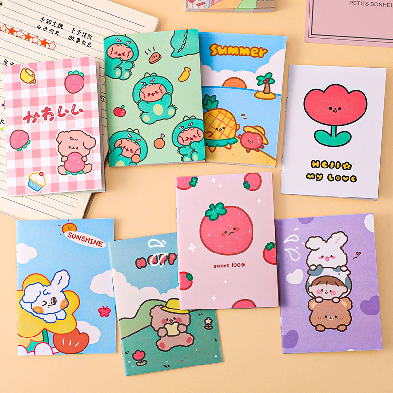 Korean Stationery Small Notebook Cartoon Notepad Soft Copy Kindergarten Pupil Prize Small Gift Gift