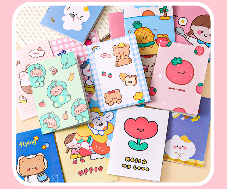 Korean Stationery Small Notebook Cartoon Notepad Soft Copy Kindergarten Pupil Prize Small Gift Gift