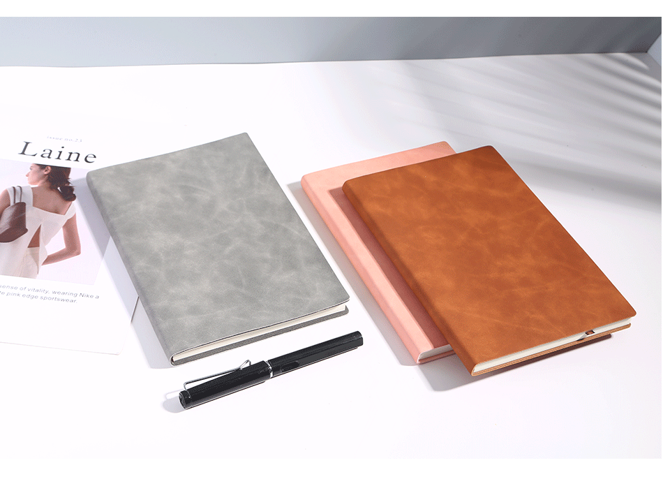 A5 Sheepskin Notebook Printable Logo Student Stationery Journal Book Set Conference Business Notebook Wholesale