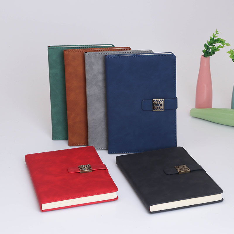 Skin Feeling B5pu Imitation Leather Color Changing Notes Loose Spiral Notebook Spot Business Suit Notebook A5 Notepad Gift Box Suit