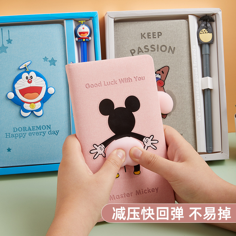 Cartoon Journal Book Set Notebook Cute Decompression Book Student Prize Creative Notepad Opening Season Gift