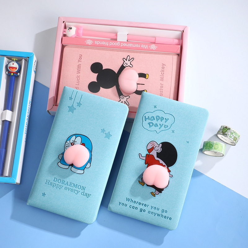 Cartoon Journal Book Set Notebook Cute Decompression Book Student Prize Creative Notepad Opening Season Gift
