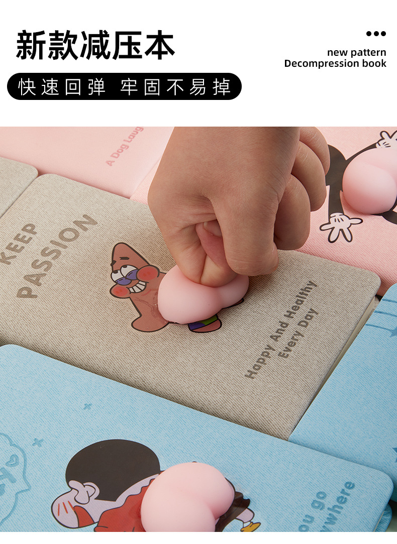 Cartoon Journal Book Set Notebook Cute Decompression Book Student Prize Creative Notepad Opening Season Gift