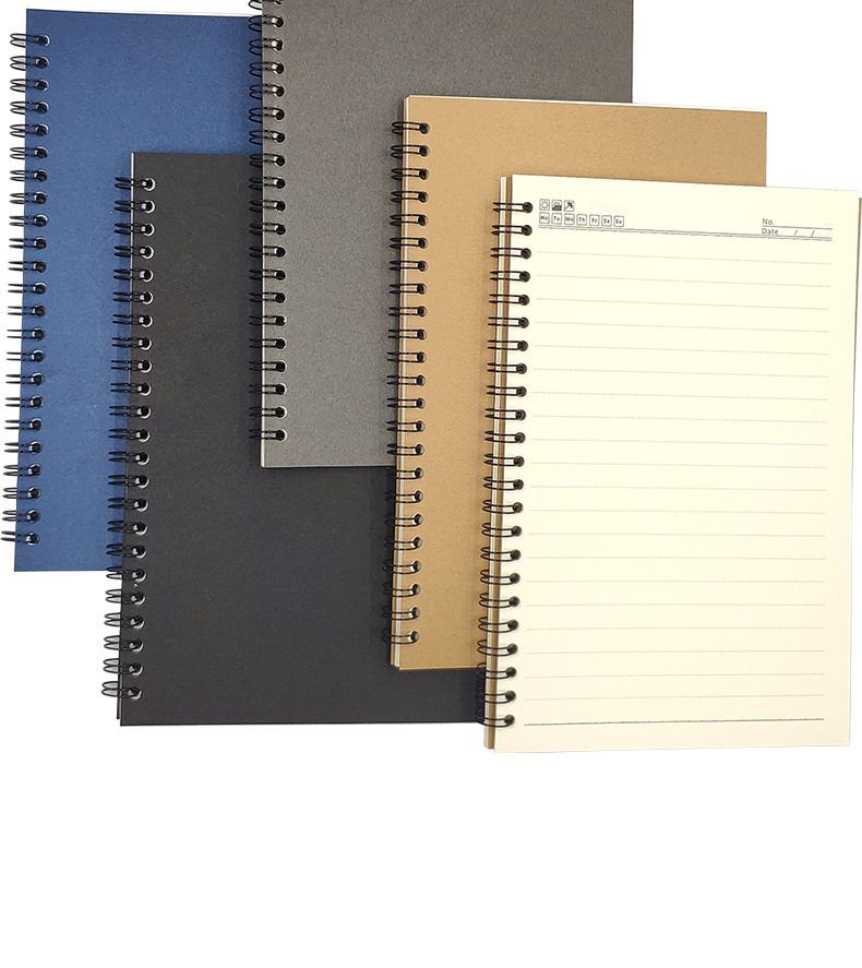 A5 Coil Notebook Customized Logo Kraft Paper Spiral Notepad Customized School Advertising Brochure Exercise Book A5 Coil Notebook Customized Logo Kraft Paper Spiral Notepad Customized School Advertising Brochure Exercise Book