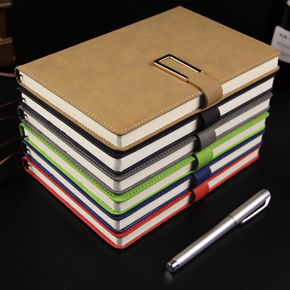 Work Meeting Business Notepad Gift Box Student Journal Diary Retro A5 Magnetic Snap Business Notebook Logo