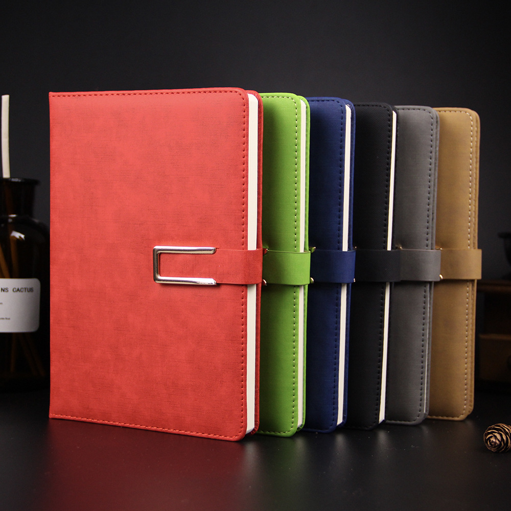 Work Meeting Business Notepad Gift Box Student Journal Diary Retro A5 Magnetic Snap Business Notebook Logo