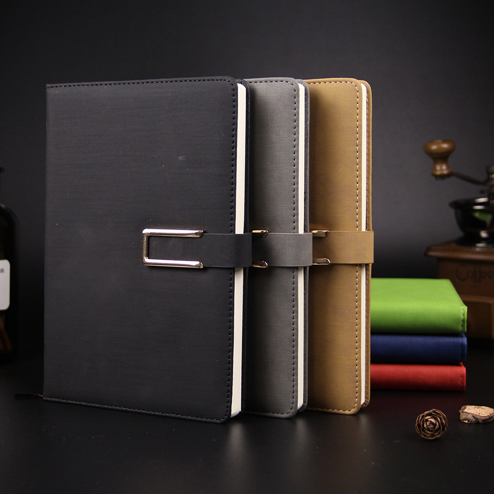 Work Meeting Business Notepad Gift Box Student Journal Diary Retro A5 Magnetic Snap Business Notebook Logo
