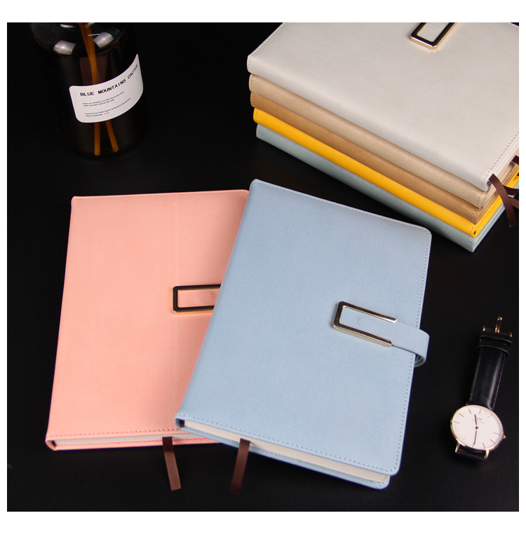 Work Meeting Business Notepad Gift Box Student Journal Diary Retro A5 Magnetic Snap Business Notebook Logo