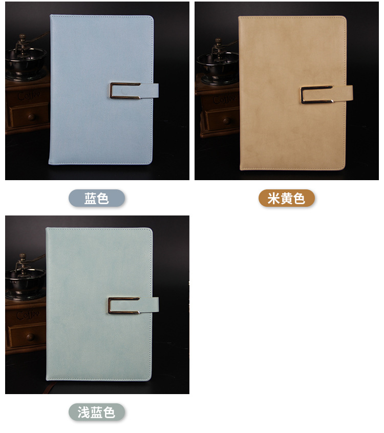 Work Meeting Business Notepad Gift Box Student Journal Diary Retro A5 Magnetic Snap Business Notebook Logo