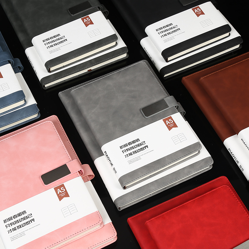 A5 Business Notebook Book Simple Fashion Business PU Leather Office Meeting Student Gift Stationery Notebook