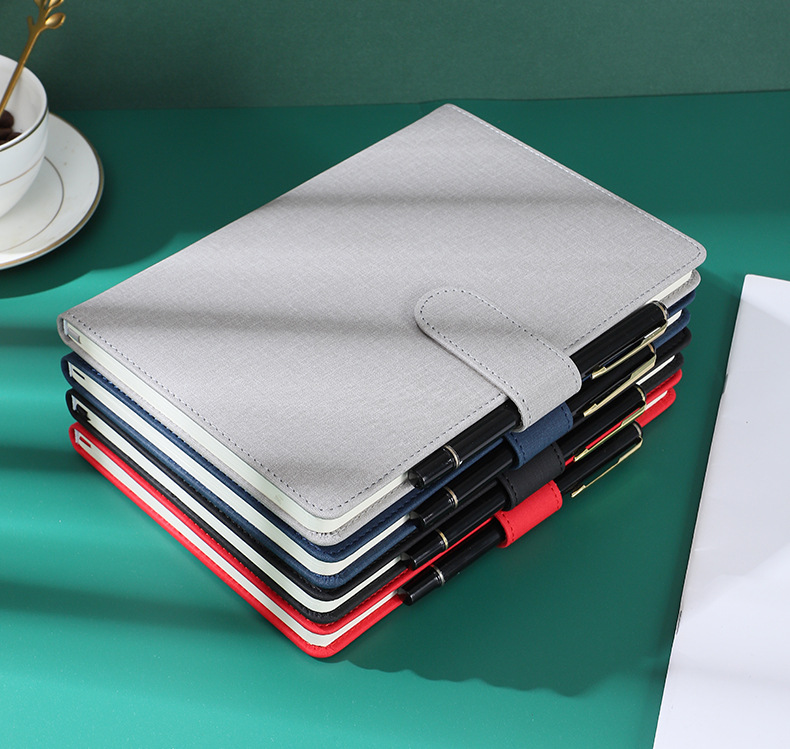 Business Spot A5 Notebook Custom U-Shaped Magnetic Snap Office Stationery Notepad Linen Pattern Gift Custom Logo Business Spot A5 Notebook Custom U-Shaped Magnetic Snap Office Stationery Notepad Linen Pattern Gift Custom Logo