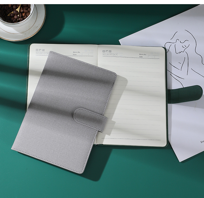 Business Spot A5 Notebook Custom U-Shaped Magnetic Snap Office Stationery Notepad Linen Pattern Gift Custom Logo Business Spot A5 Notebook Custom U-Shaped Magnetic Snap Office Stationery Notepad Linen Pattern Gift Custom Logo