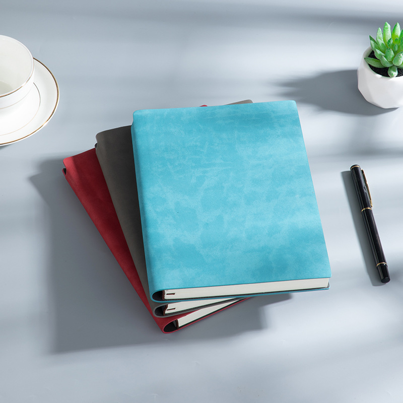 Side Penholder Notebook Custom Logo Thickened Sheepskin Notebook A5/A6 Simple Business Diary