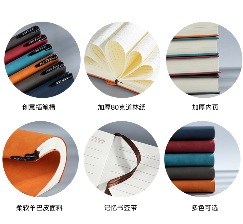 Side Penholder Notebook Custom Logo Thickened Sheepskin Notebook A5/A6 Simple Business Diary Side Penholder Notebook Custom Logo Thickened Sheepskin Notebook A5/A6 Simple Business Diary