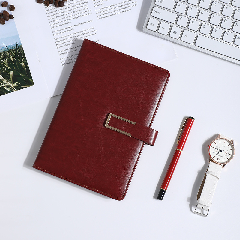 A5 Notepad B5 Business Notebook Custom Soft Leather Journal Book Gift Set Custom Logo Notebook