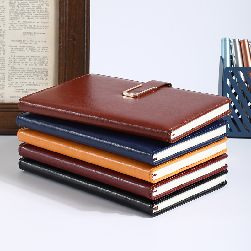 A5 Notepad B5 Business Notebook Custom Soft Leather Journal Book Gift Set Custom Logo Notebook