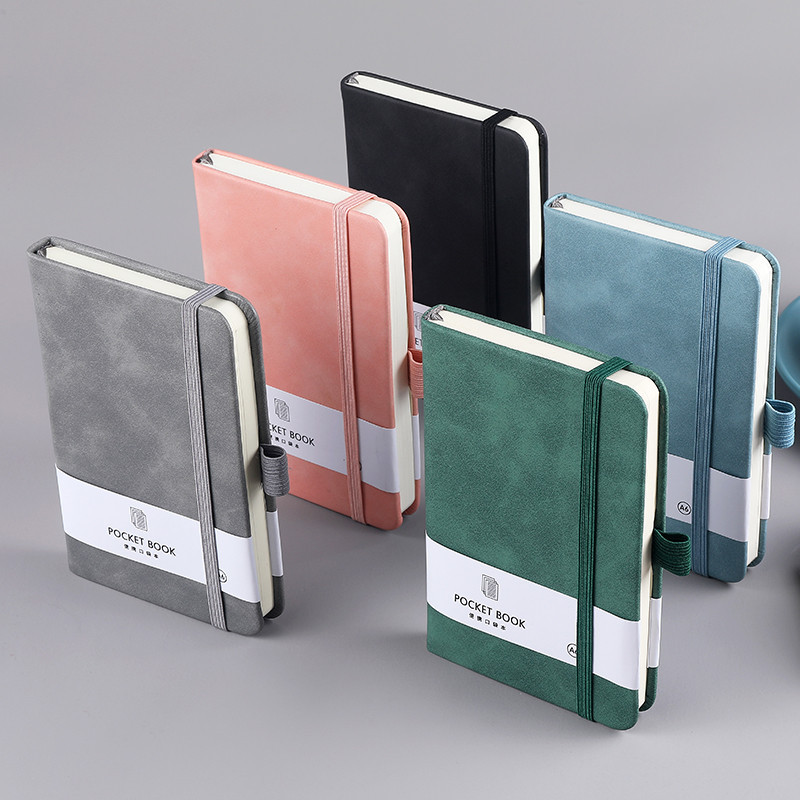 A7 Color Elastic Bandage Portable Notebook Wholesale Student Memo Skin Feeling Leather Portable Pocket Journal Book