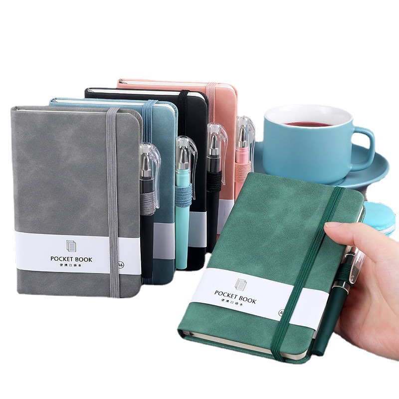 A7 Color Elastic Bandage Portable Notebook Wholesale Student Memo Skin Feeling Leather Portable Pocket Journal Book